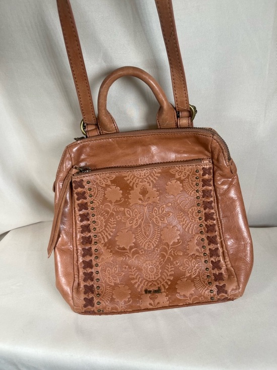 The Sak Handbags - The Sak Cognac Embossed Leather Mini Shoulder Bag